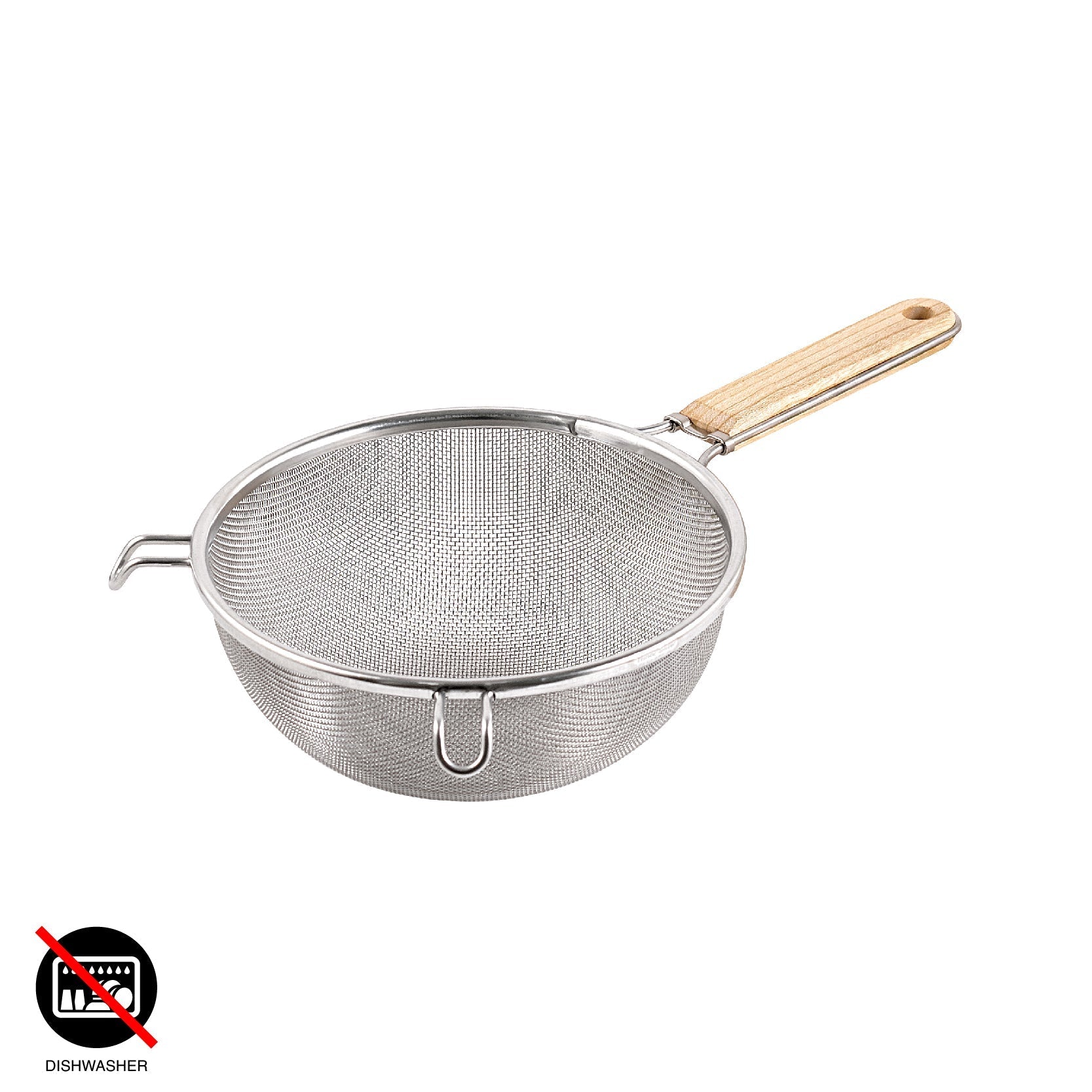 Stainless Steel Strainer With Wooden Handle