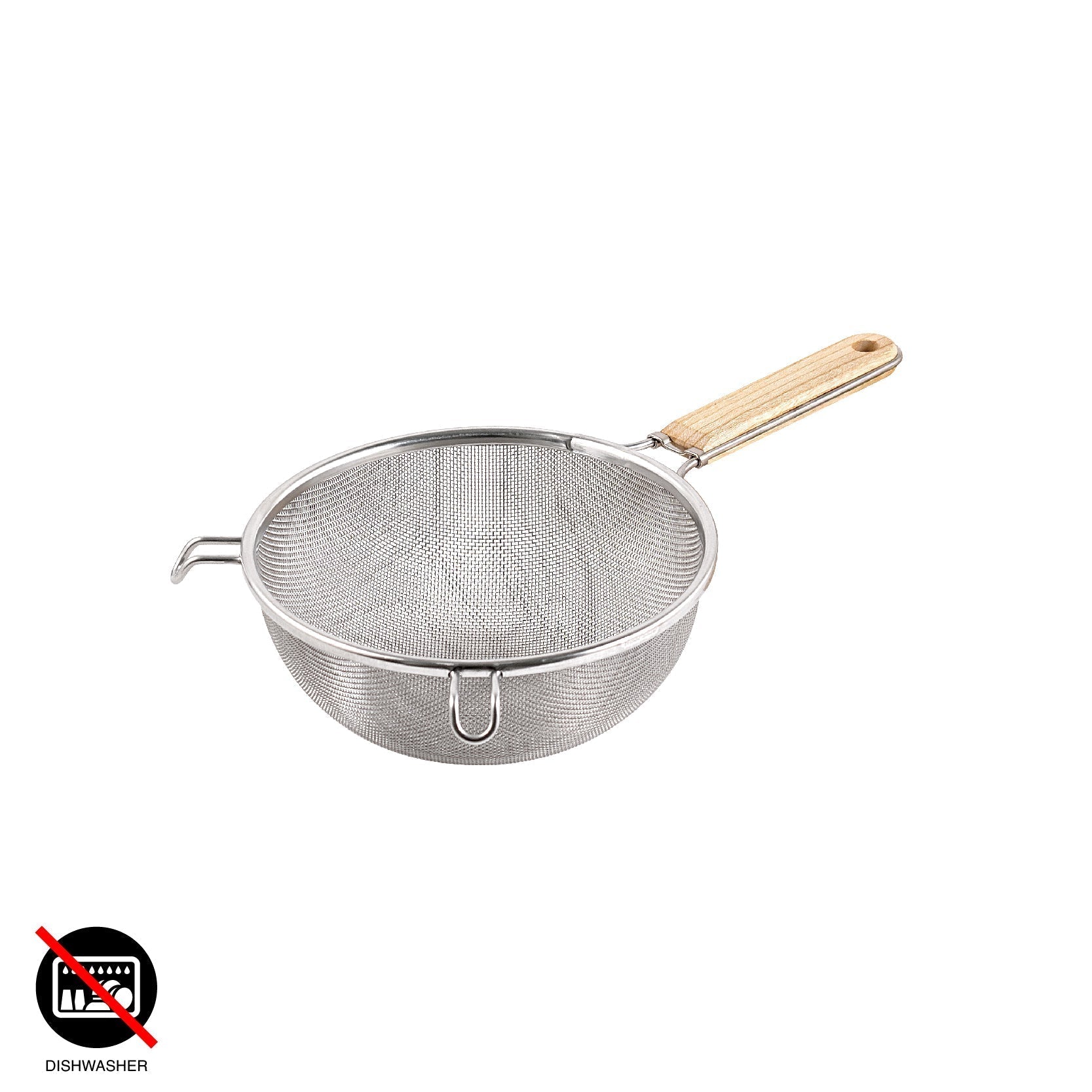 Stainless Steel Strainer With Wooden Handle