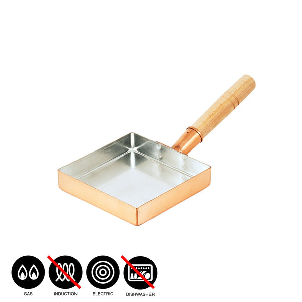 銅 玉子焼 関東型 24cm 9902 銅玉子焼器 関東型