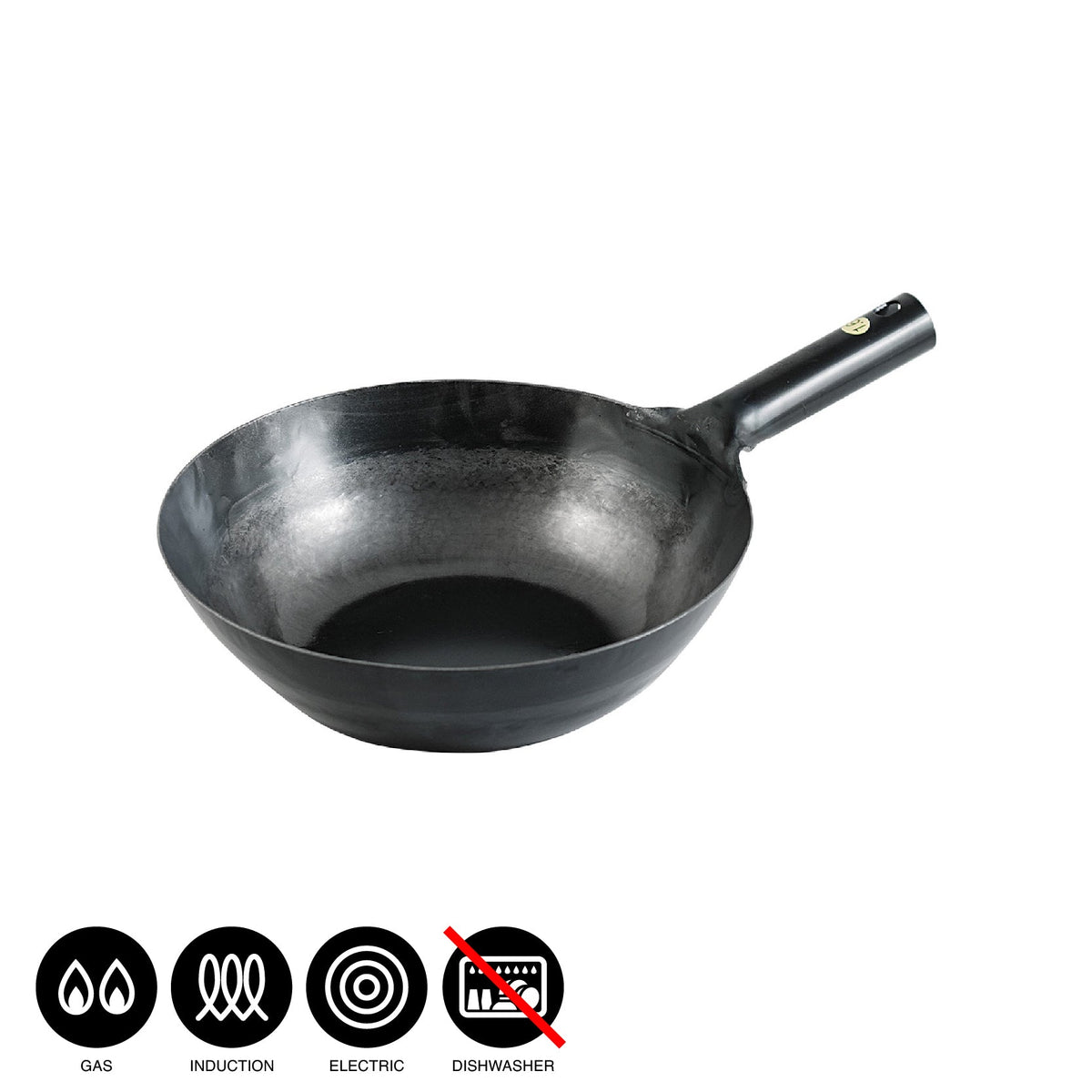 Yamada Industrial Hammered Wok 1.6mm Thick IH Compatible
